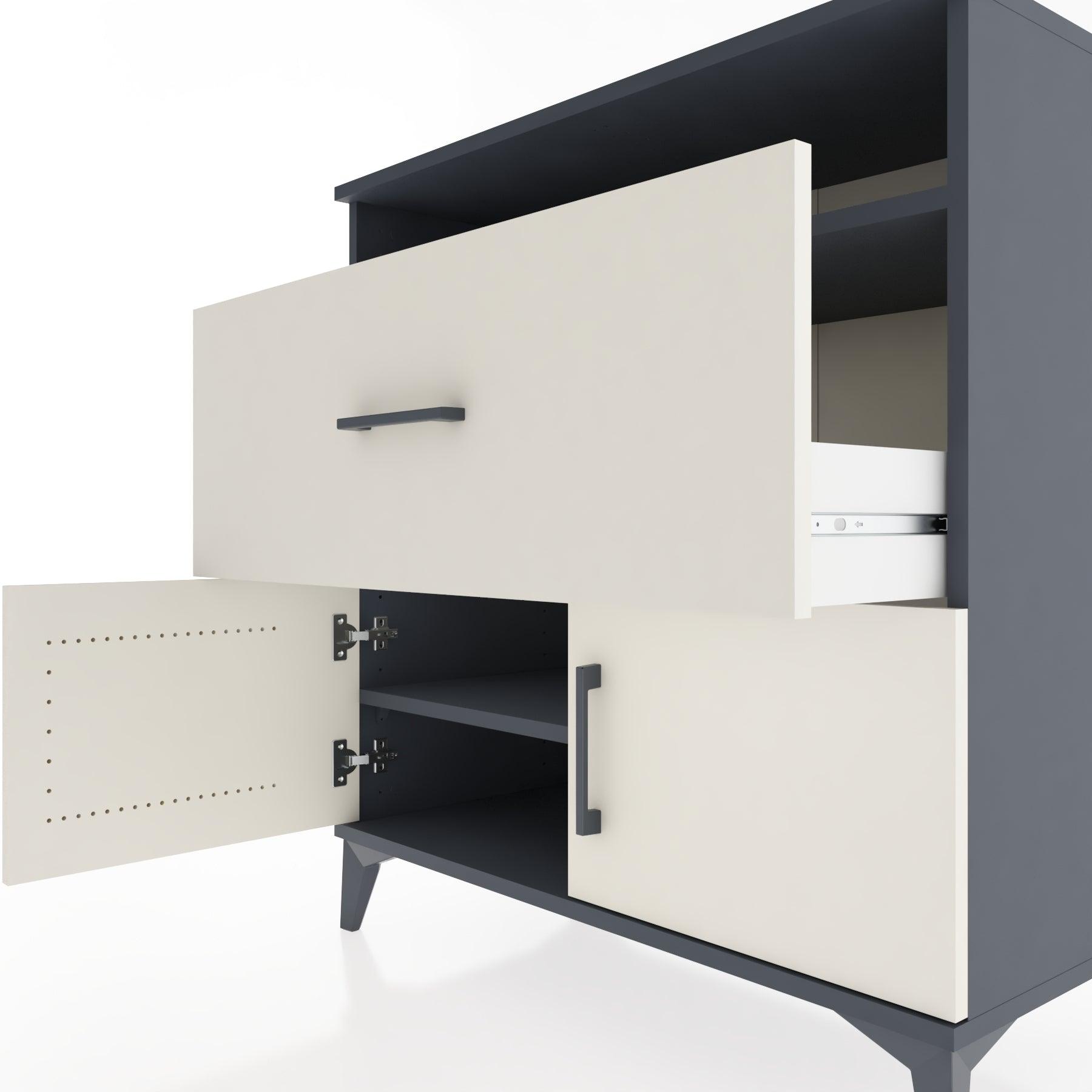Woodntry Modular Dresser Anthracite 88x44x84 cm Functional F117-2