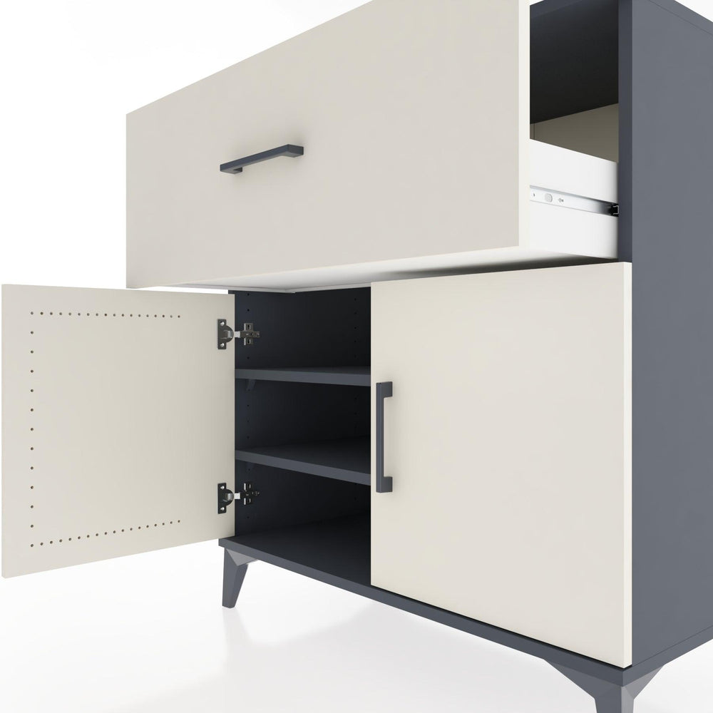 Woodntry Modular Dresser Anthracite 88x44x84 cm with Cover and Drawer KC49-2