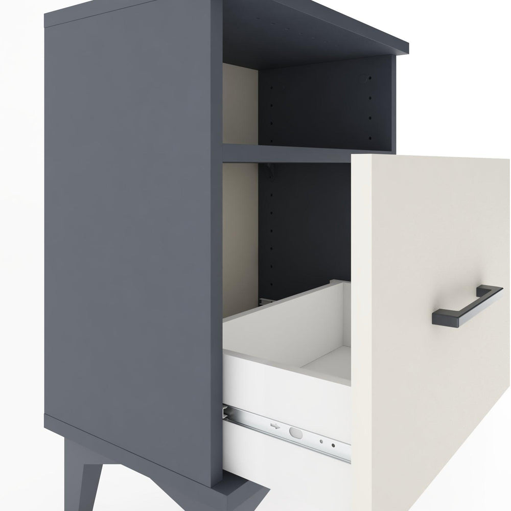 Woodntry Modüler Komodin Raf ve Çekmece 44x30x52 cm Antrasit - Woodntry