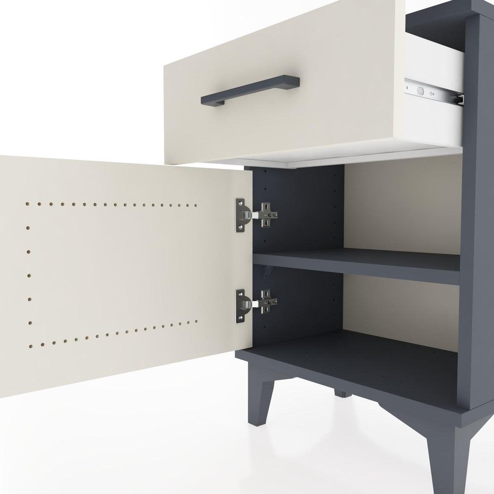 Woodntry Modüler Komodin Çekmece ve Kapaklı 44x30x52 cm Antrasit - Woodntry