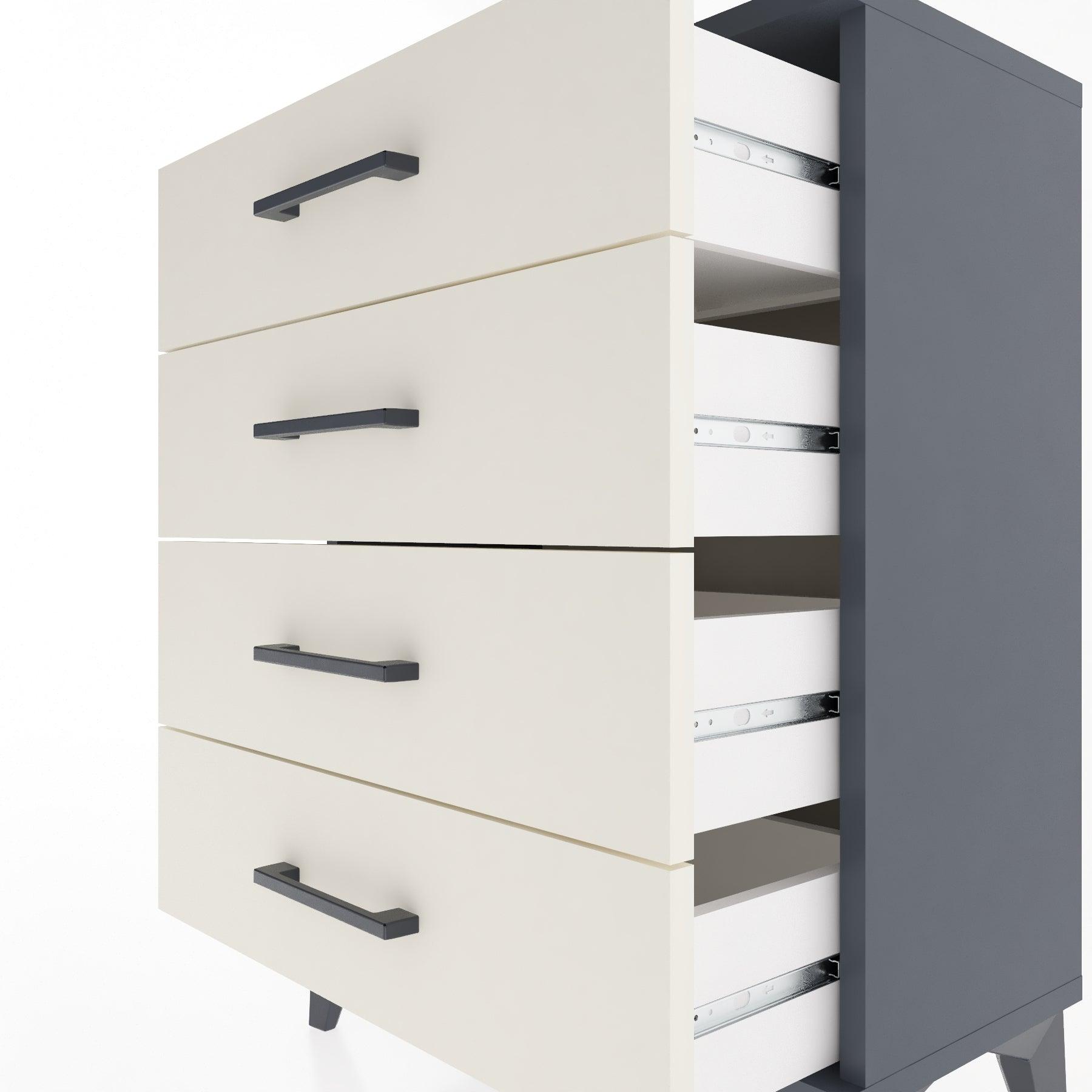 Woodntry Modular Nightstand Anthracite 60x30x68 cm Drawer C1-2