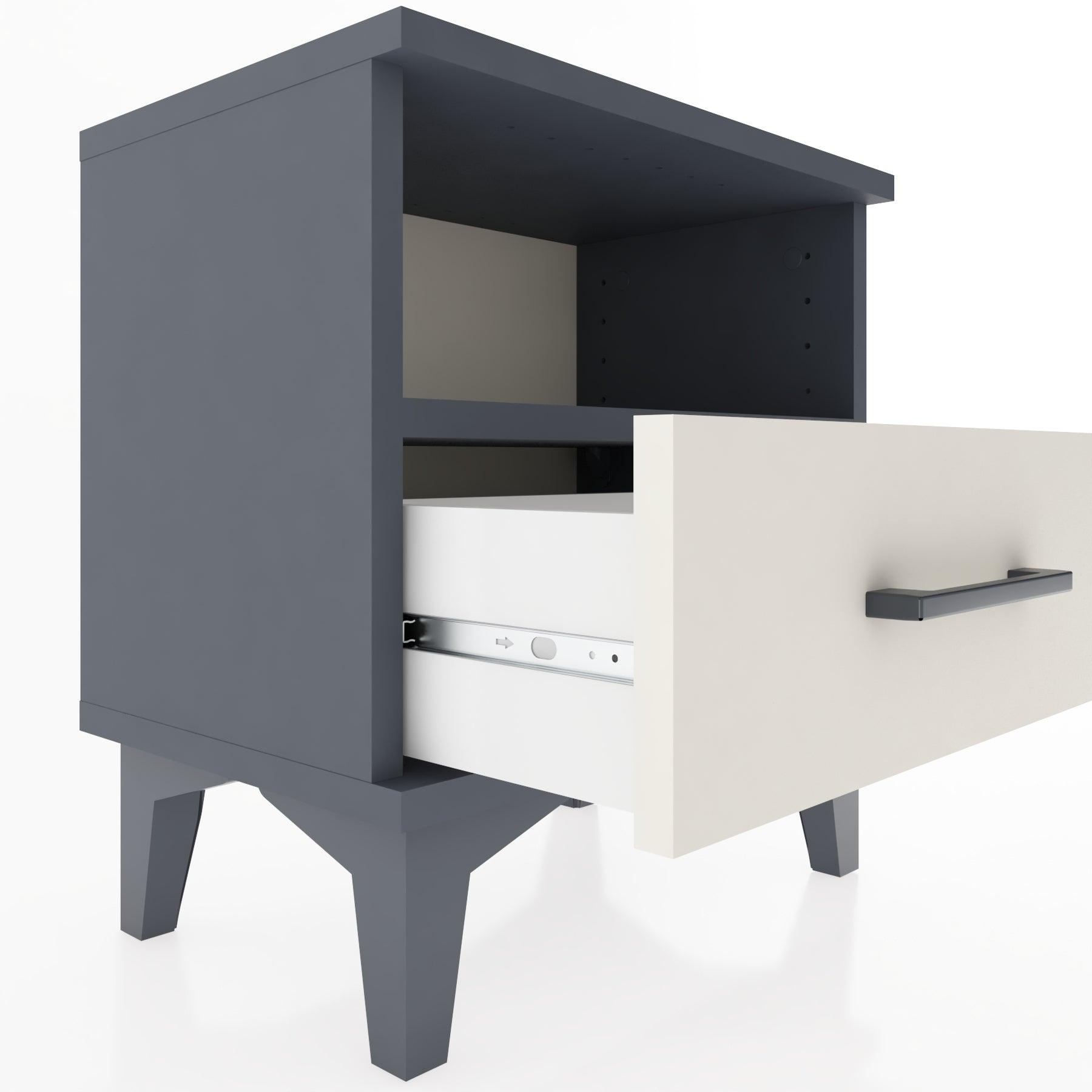 Woodntry Modüler Komodin Raf ve Çekmece 44x30x36 cm Antrasit - Woodntry