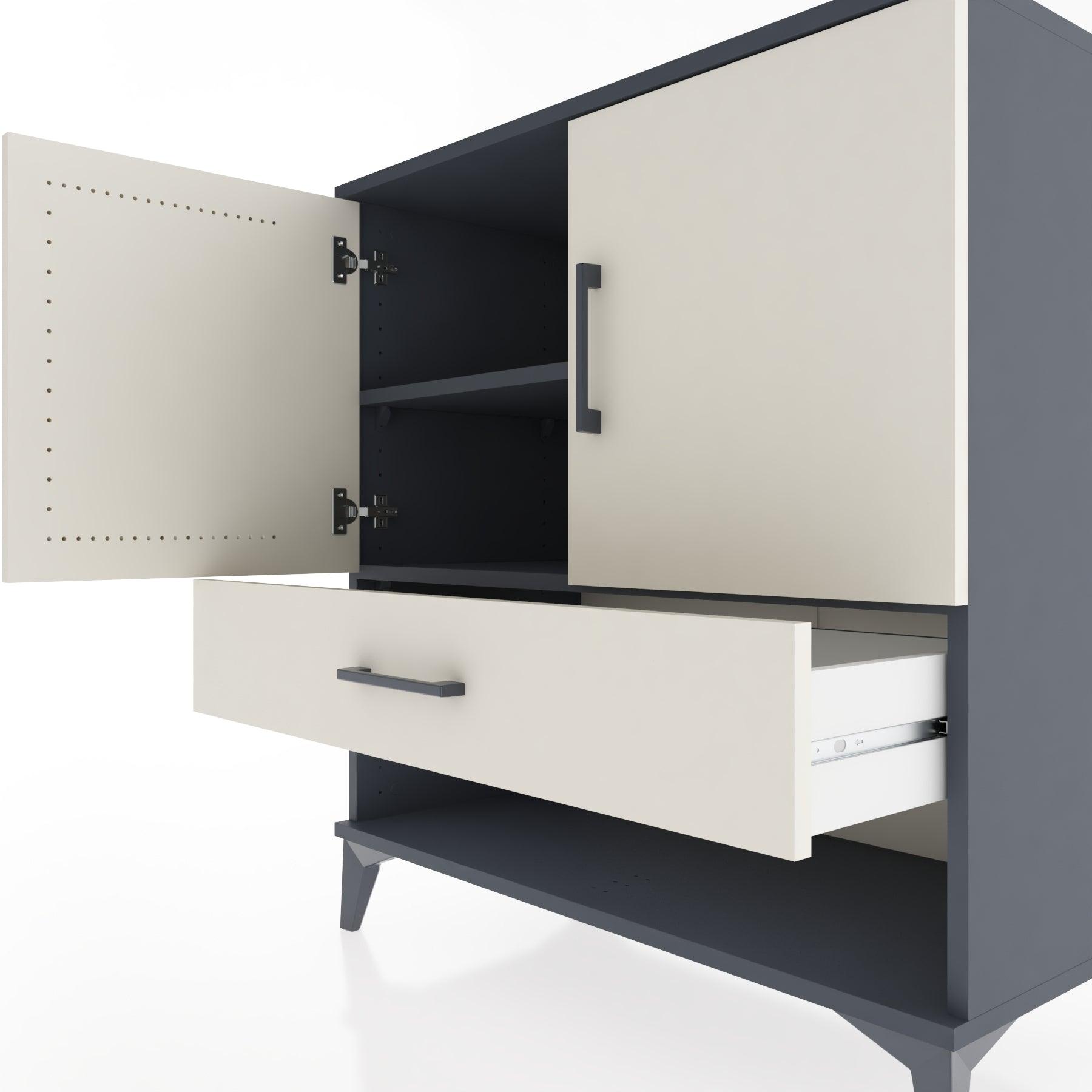 Woodntry Modular Dresser Anthracite 88x44x84 cm Functional F26-2
