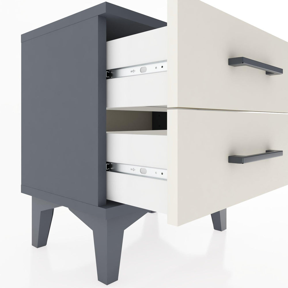 Woodntry Modüler Komodin İki Çekmeceli 44x30x36 cm Antrasit - Woodntry