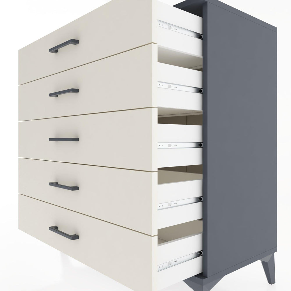 Woodntry Modular Dresser Anthracite 88x44x84 cm Drawer C9-2