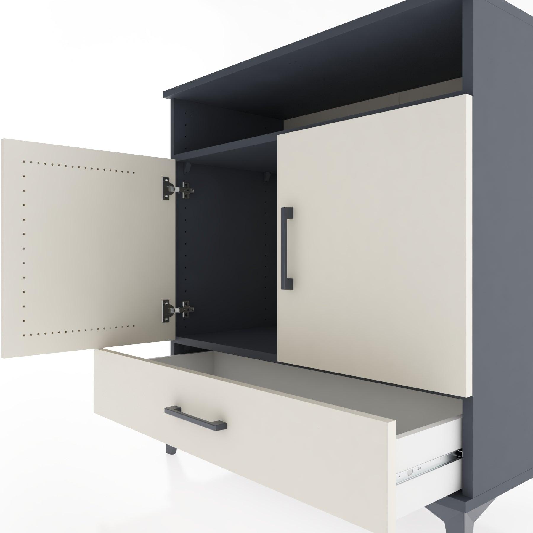Woodntry Modular Dresser Anthracite 88x44x84 cm Functional F63-2