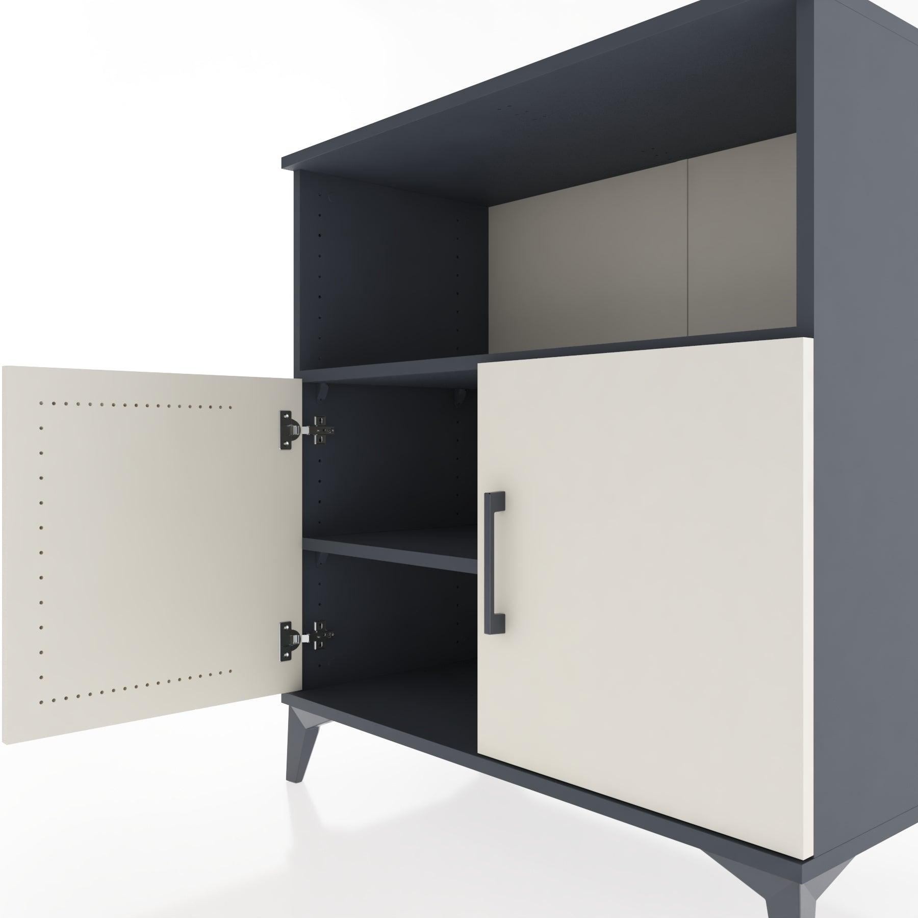 Woodntry Modular Dresser Anthracite 88x44x84 cm with Cover and Shelf KR41-2