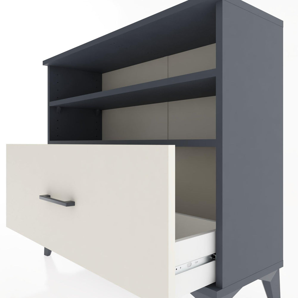 Woodntry Modüler Şifonyer Raf ve Çekmece V1 88x30x68 cm Antrasit - Woodntry