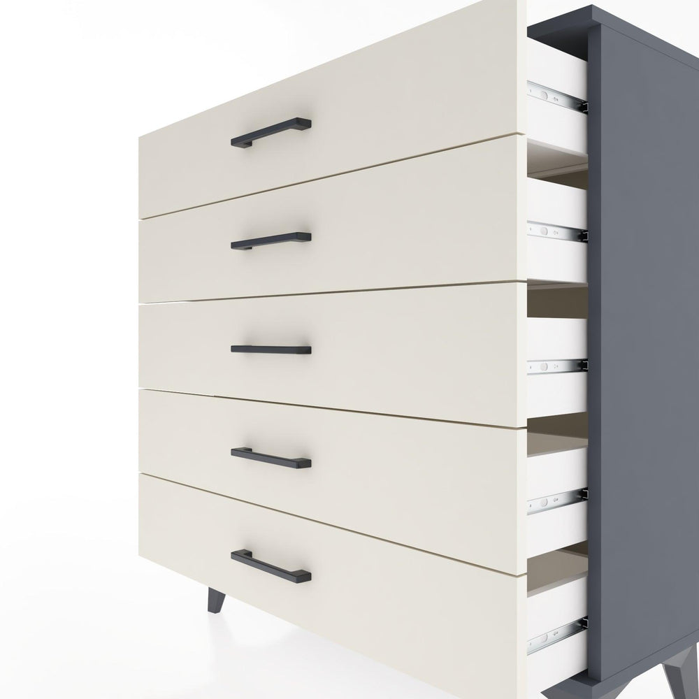 Woodntry Modular Dresser Anthracite 88x30x84 cm Drawer C1-2