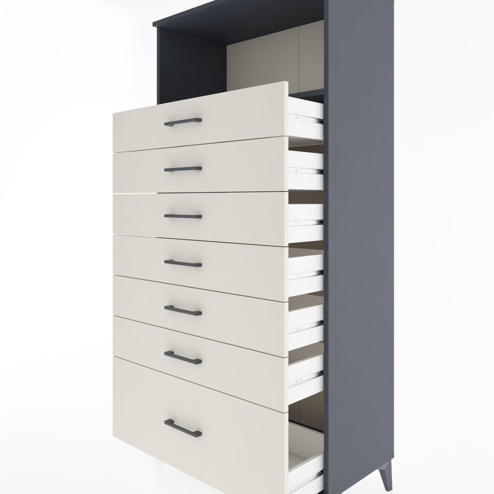Woodntry Modular Cabinet Anthracite 88x44x170 cm with Drawers and Shelves CR38-2