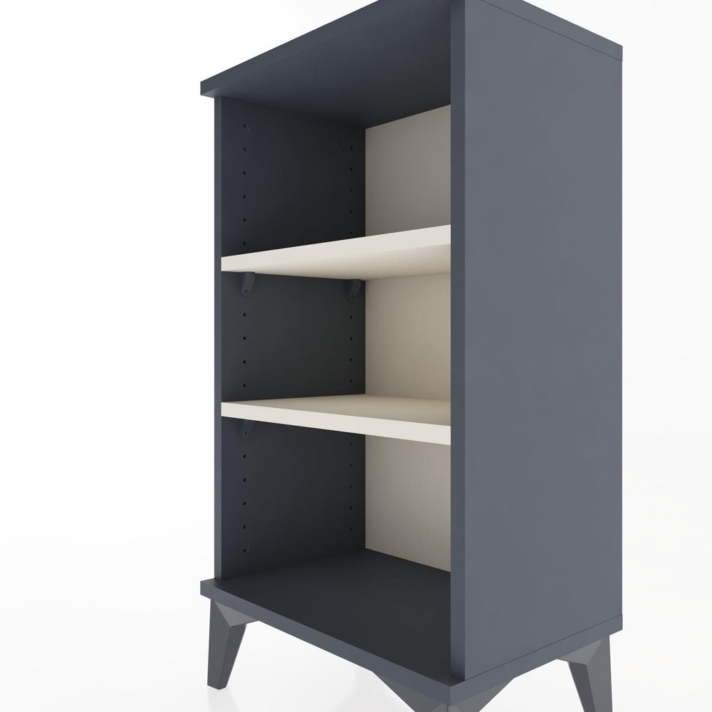 Woodntry Modüler Komodin Üç Raflı 44x30x68 cm Antrasit - Woodntry