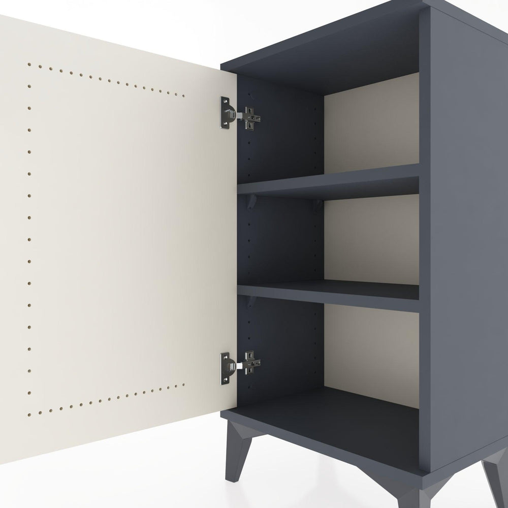 Woodntry Modüler Komodin Tek Kapaklı 44x30x68 cm Antrasit - Woodntry