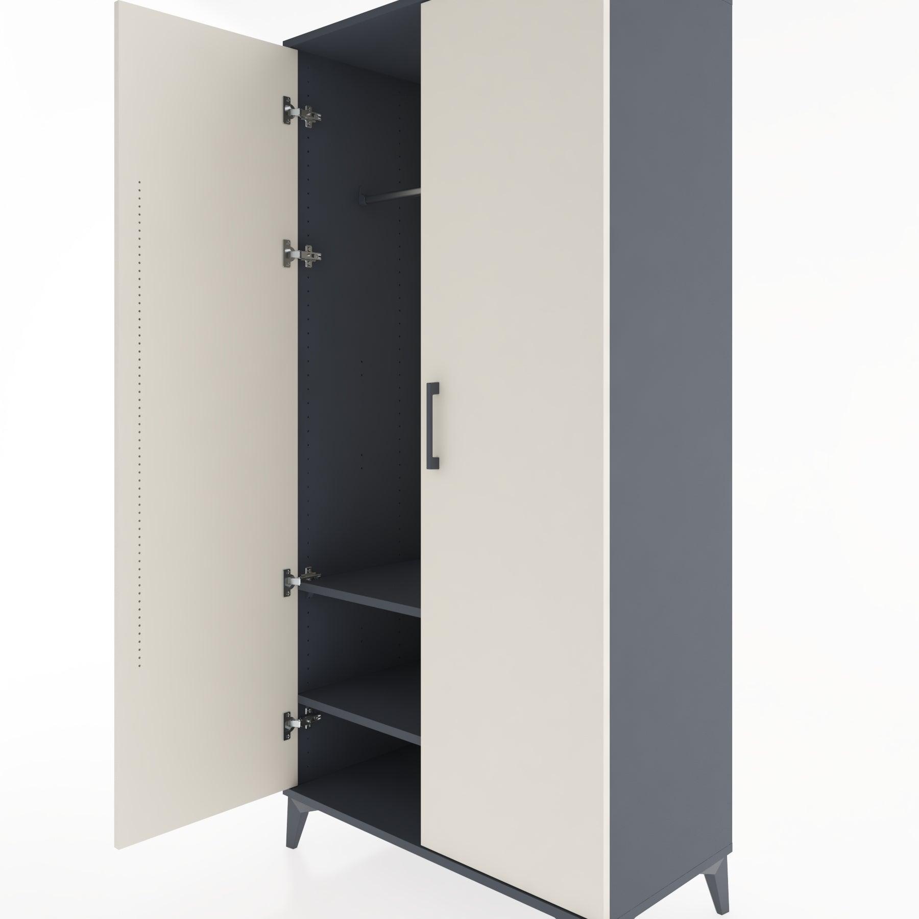 Woodntry Modular Cabinet Anthracite 88x44x170 cm with Cover K31-2