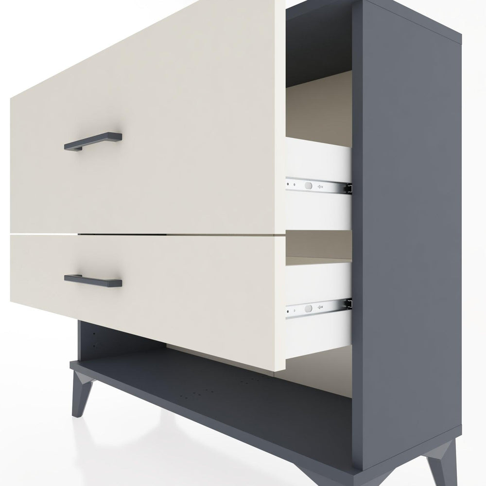 Woodntry Modüler Şifonyer İki Çekmeceli V5 88x30x68 cm Antrasit - Woodntry