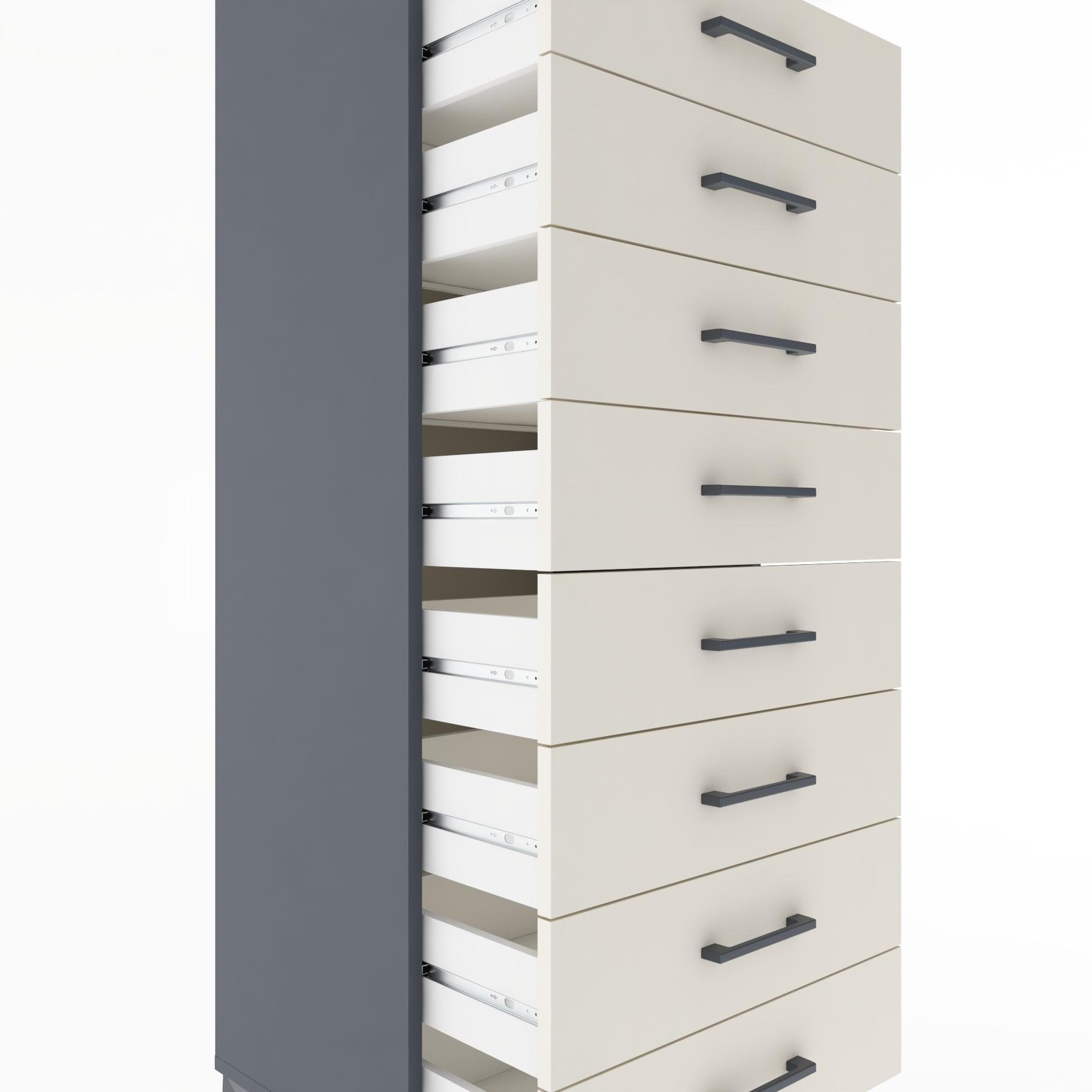 Woodntry Modular Cabinet Anthracite 60x44x170 cm with Drawers and Shelves CR32-2