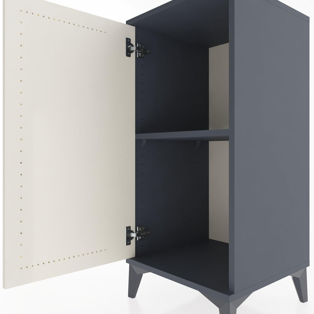 Woodntry Modular Nightstand Anthracite 44x44x84 cm with Lid K23-2