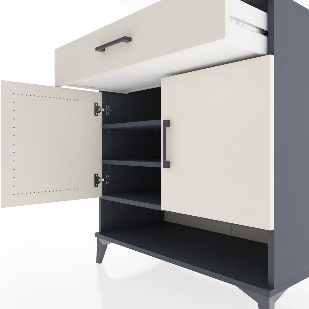 Woodntry Modüler Şifonyer Antrasit 88x44x84 cm Fonksiyonel F64-2