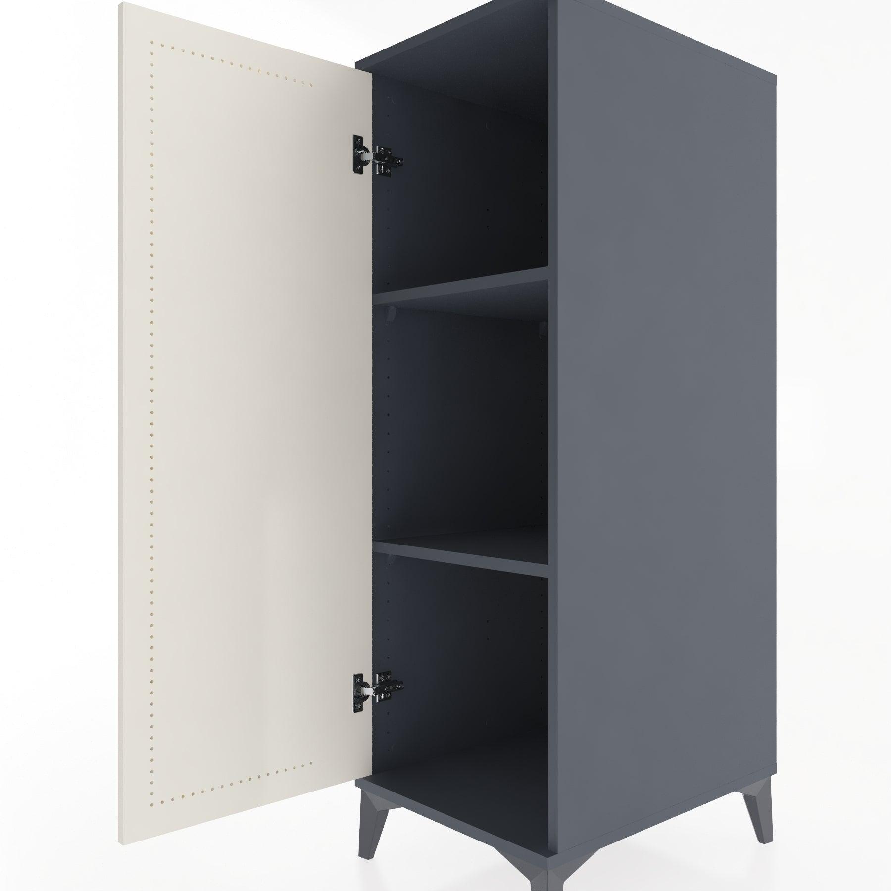 Woodntry Modular Cabinet Anthracite 44x30x122 cm with Door K1-2