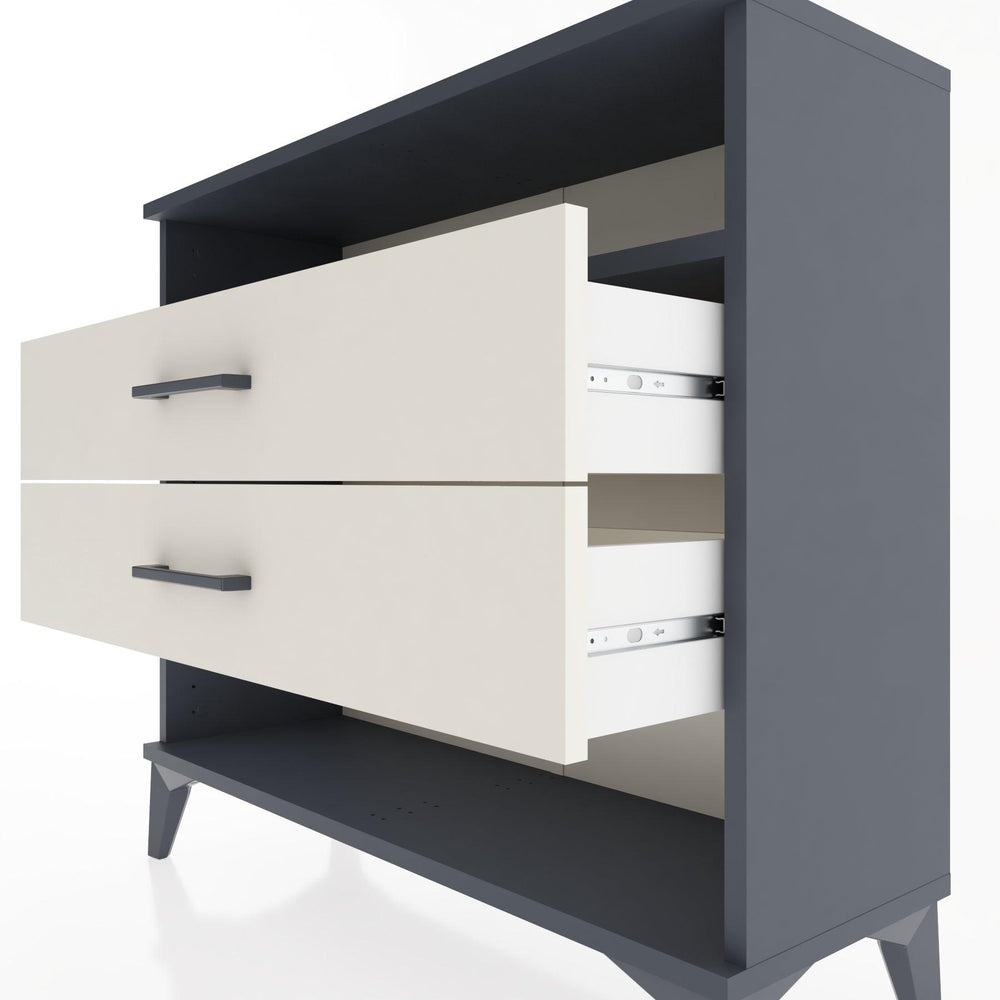 Woodntry Modüler Şifonyer İki Çekmeceli V3 88x30x68 cm Antrasit - Woodntry