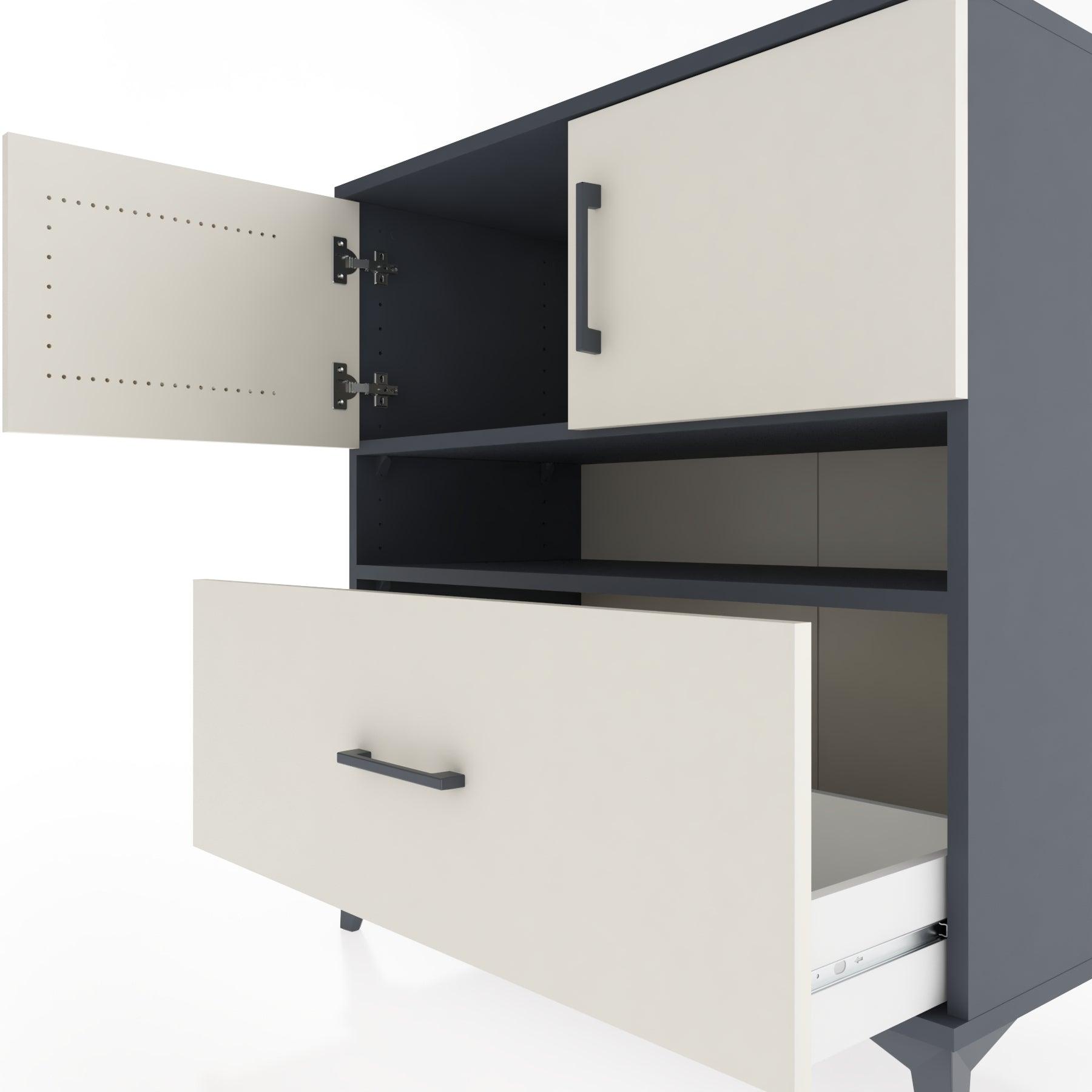 Woodntry Modular Dresser Anthracite 88x44x84 cm Functional F112-2