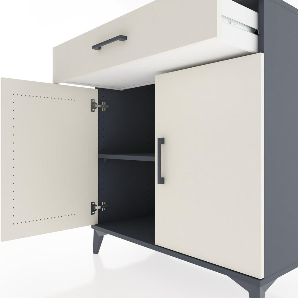 Woodntry Modüler Şifonyer Antrasit 88x44x84 cm Kapaklı ve Çekmeceli KC80-2