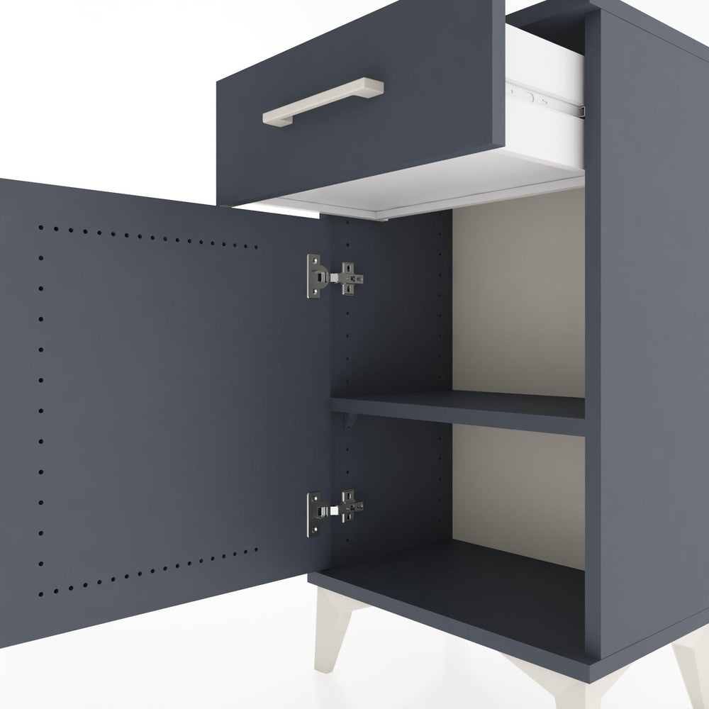 Woodntry Modüler Komodin Çekmece ve Kapaklı V4 44x30x68 cm Antrasit - Woodntry