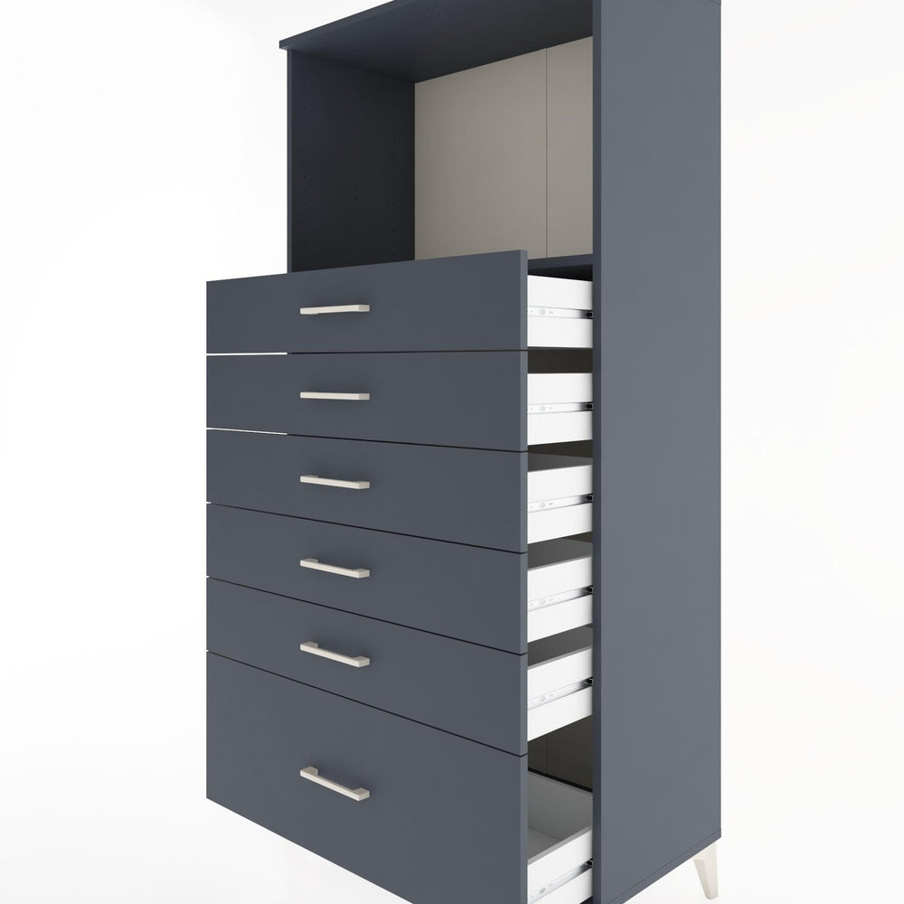 Woodntry Modular Cabinet Anthracite 88x44x170 cm with Drawers and Shelves CR39-2