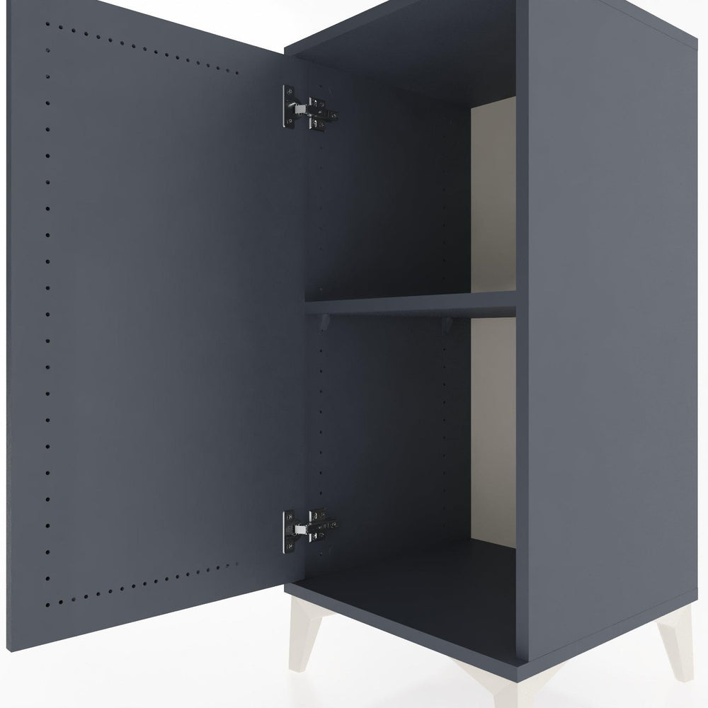 Woodntry Modular Nightstand Anthracite 44x44x84 cm with Lid K23-2