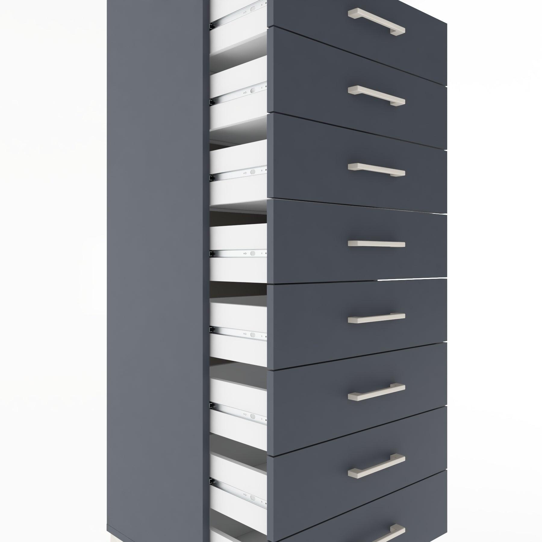Woodntry Modular Cabinet Anthracite 60x44x170 cm with Drawers and Shelves CR32-2