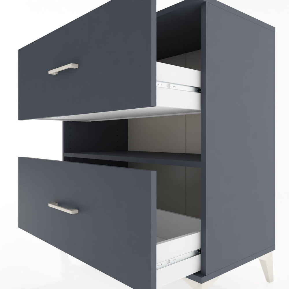 Woodntry Modular Dresser Anthracite 88x44x84 cm with Drawers and Shelves CR2-2