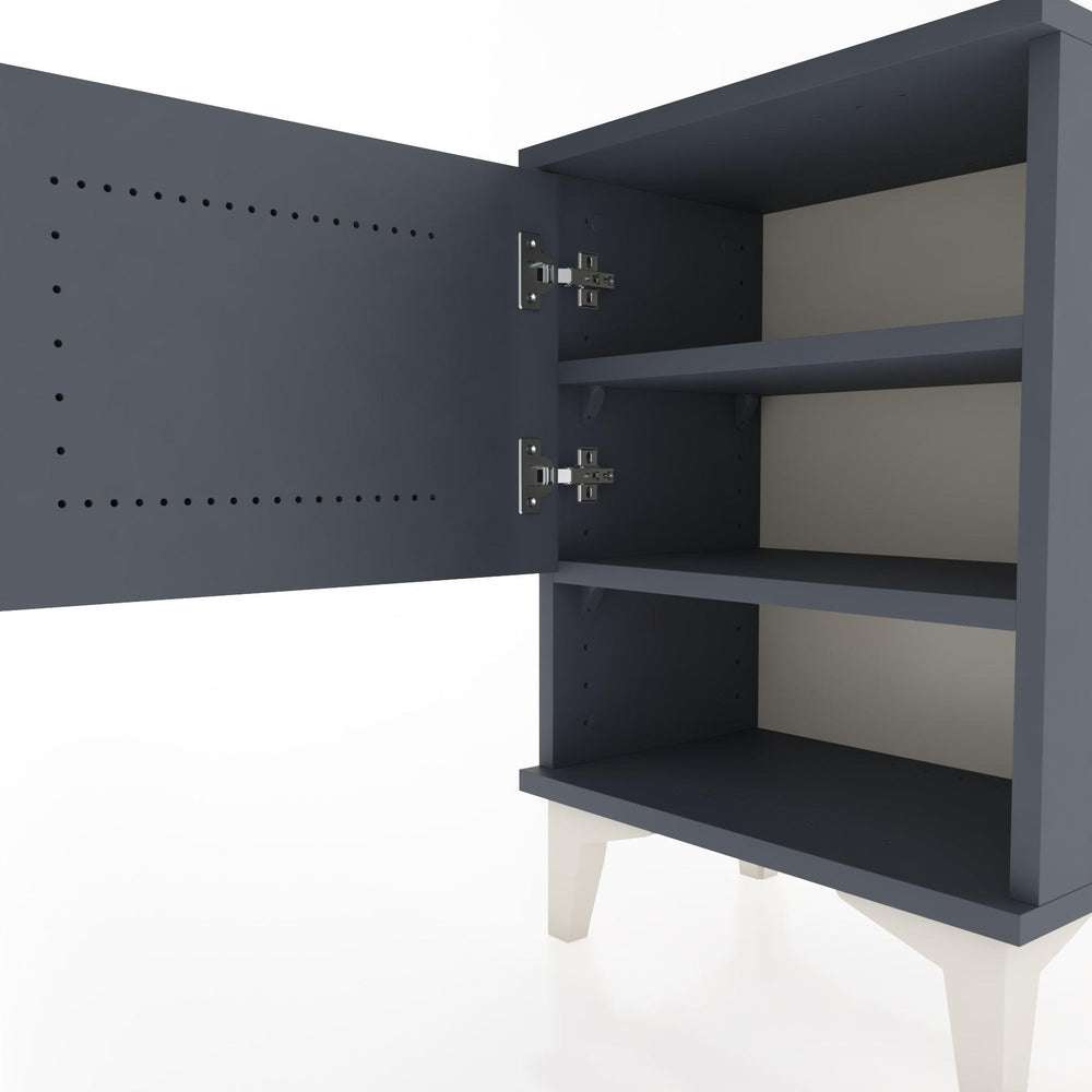 Woodntry Modüler Komodin Tek Kapak ve Raflı 44x30x52 cm Antrasit - Woodntry