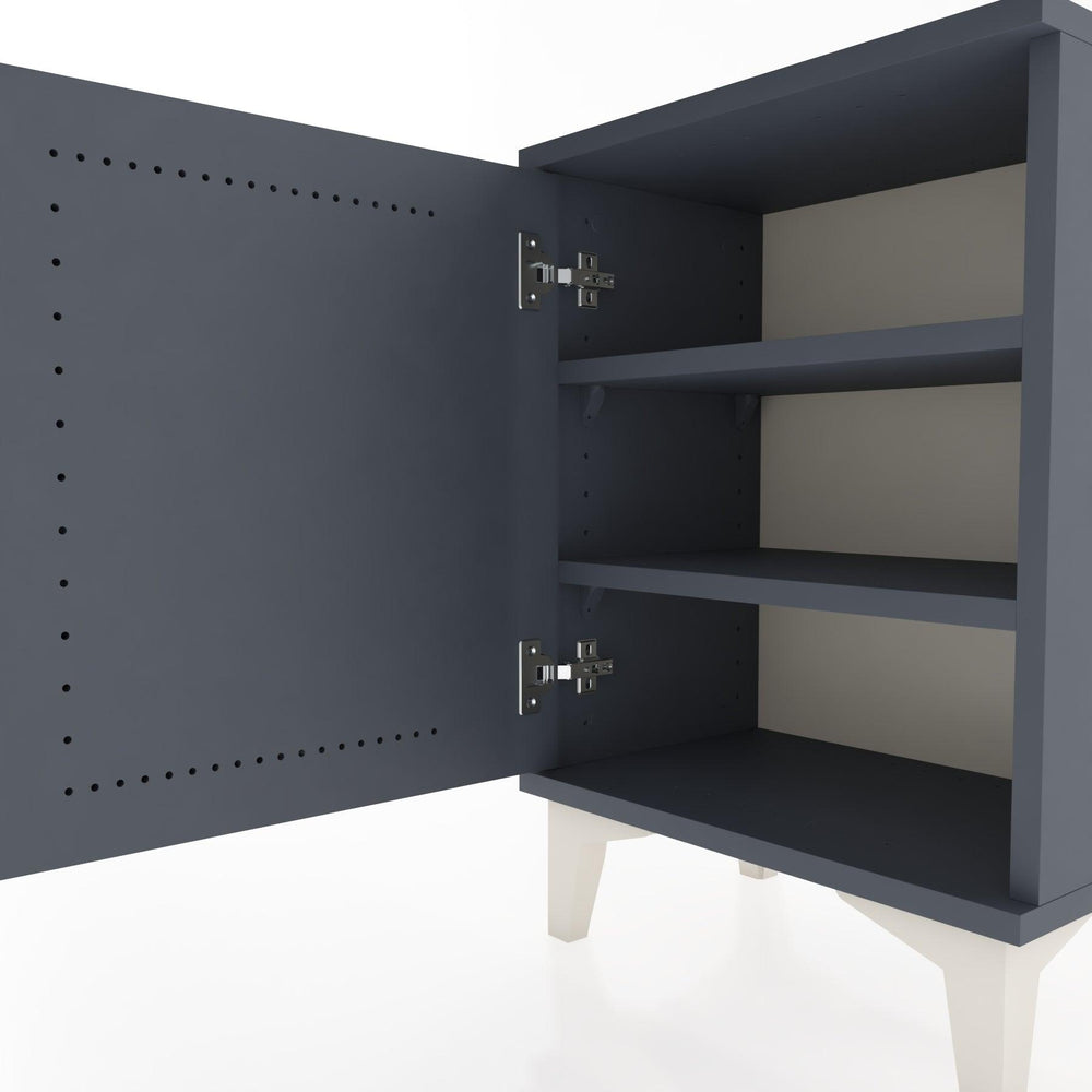 Woodntry Modüler Komodin Tek Kapaklı 44x30x52 cm Antrasit - Woodntry