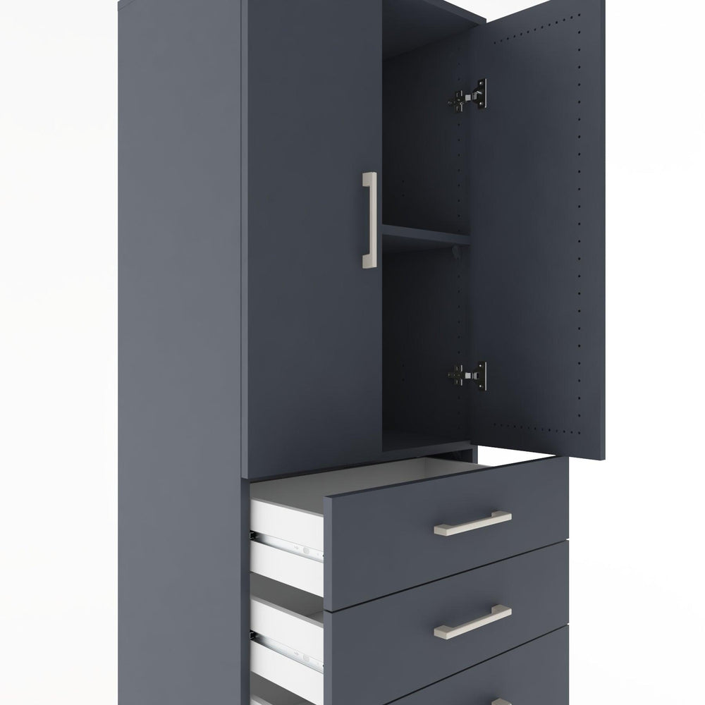 Woodntry Modular Cabinet Anthracite 60x44x170 cm with Doors and Drawers KC13-2