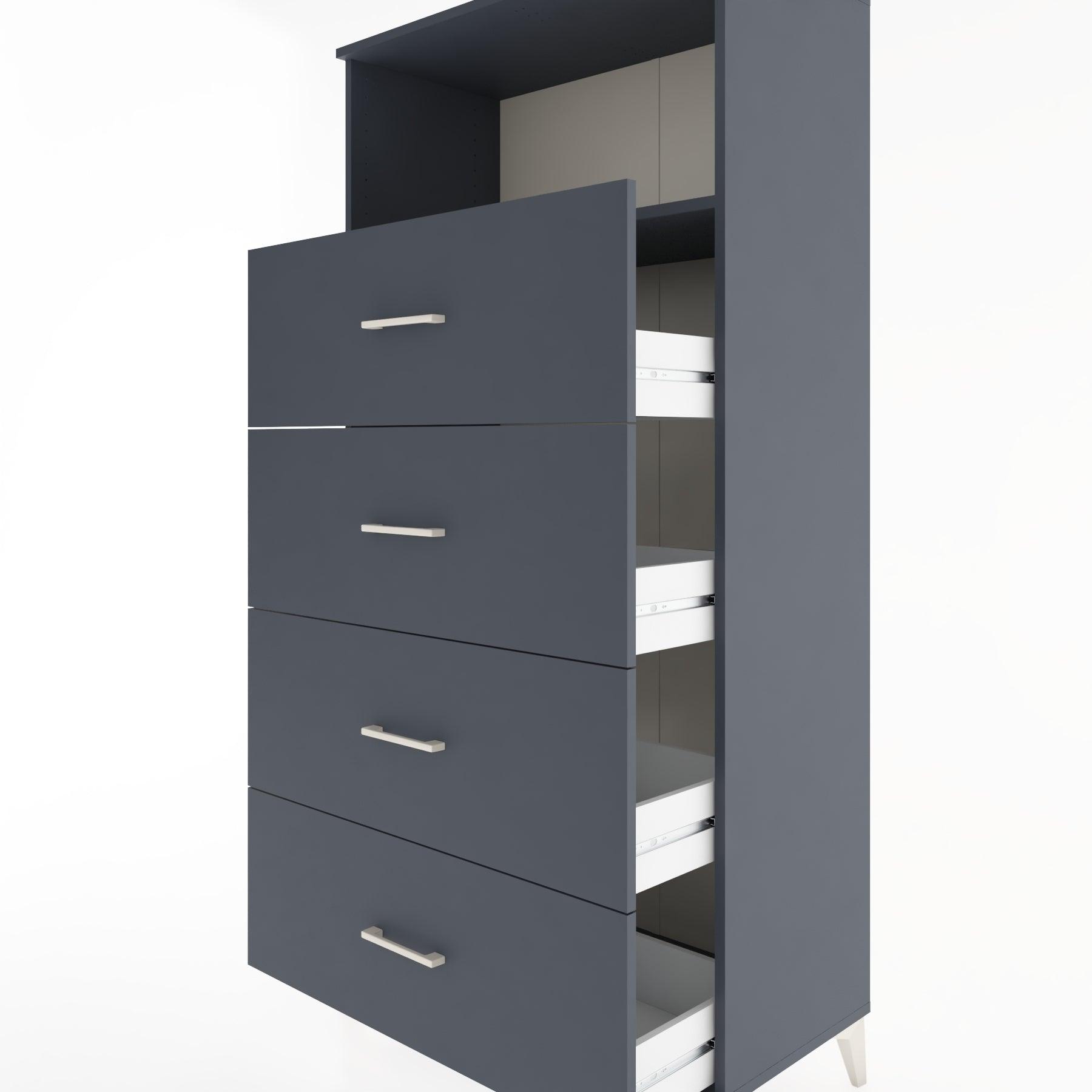 Woodntry Modular Cabinet Anthracite 88x44x170 cm with Drawers and Shelves CR53-2