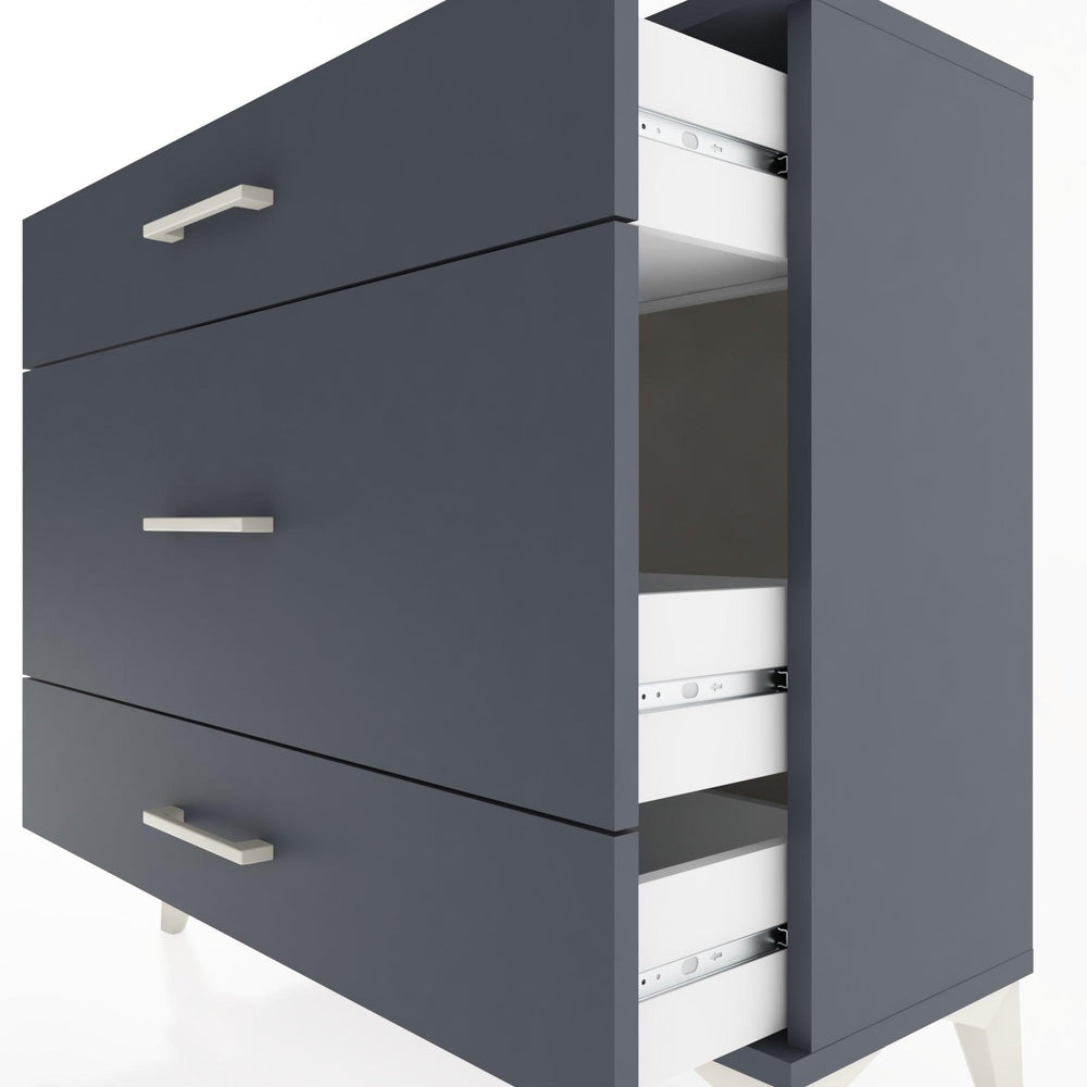 Woodntry Modüler Şifonyer Üç Çekmeceli V5 88x30x68 cm Antrasit - Woodntry