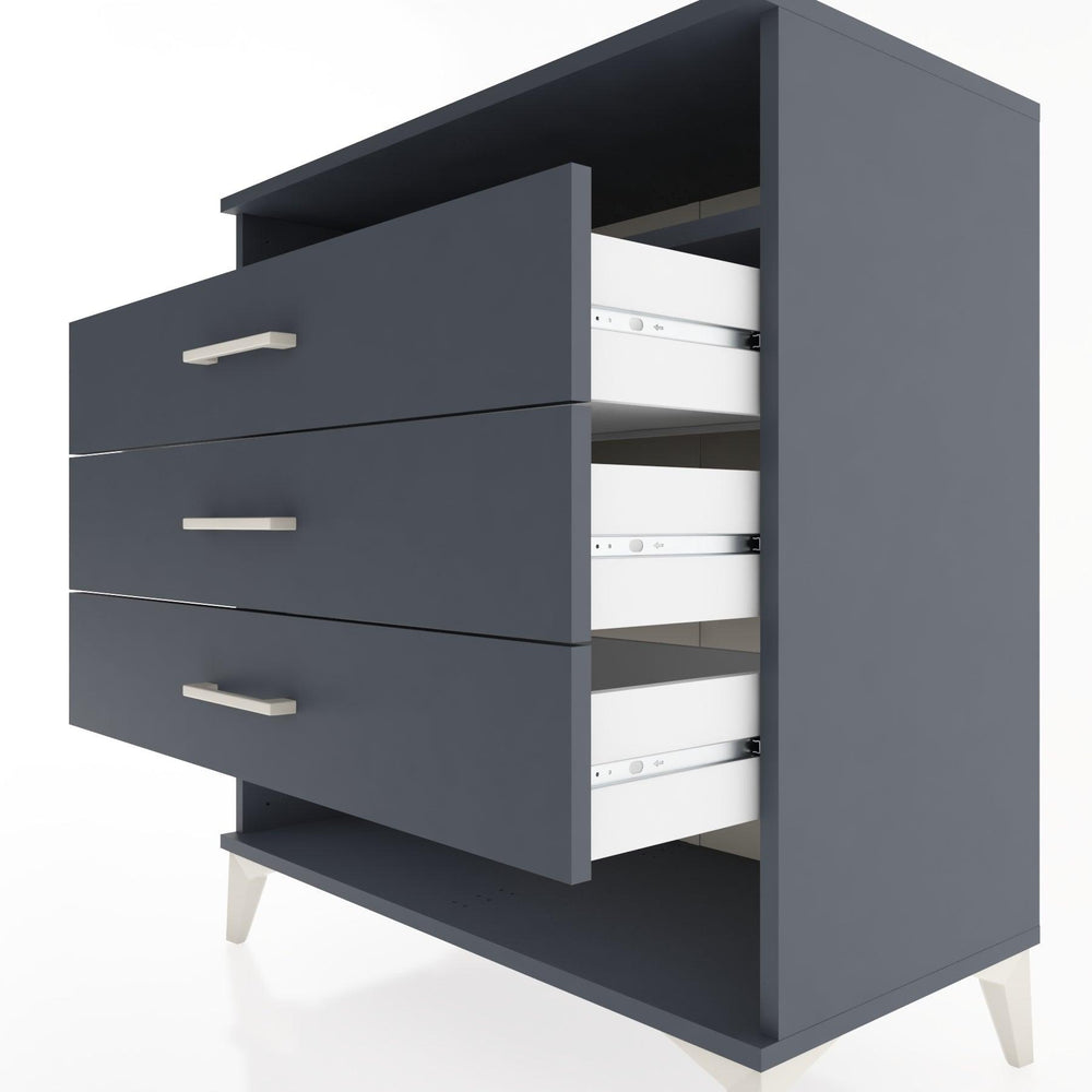 Woodntry Modular Dresser Anthracite 88x44x84 cm with Drawers and Shelves CR20-2