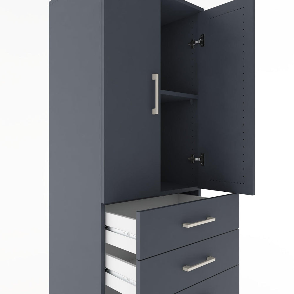 Woodntry Modular Cabinet Anthracite 60x44x170 cm with Doors and Drawers KC4-2