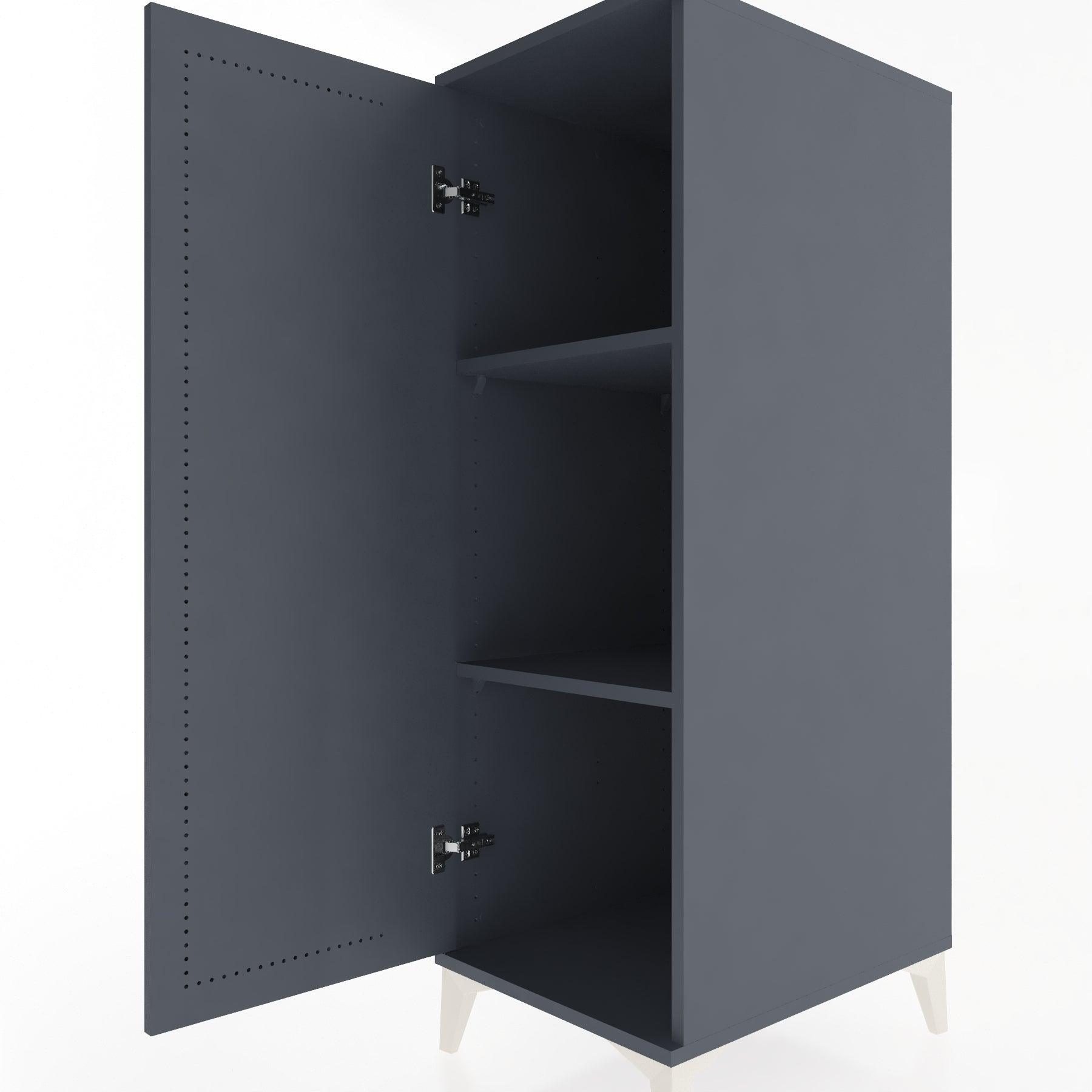 Woodntry Modular Cabinet Anthracite 44x30x122 cm with Door K1-2