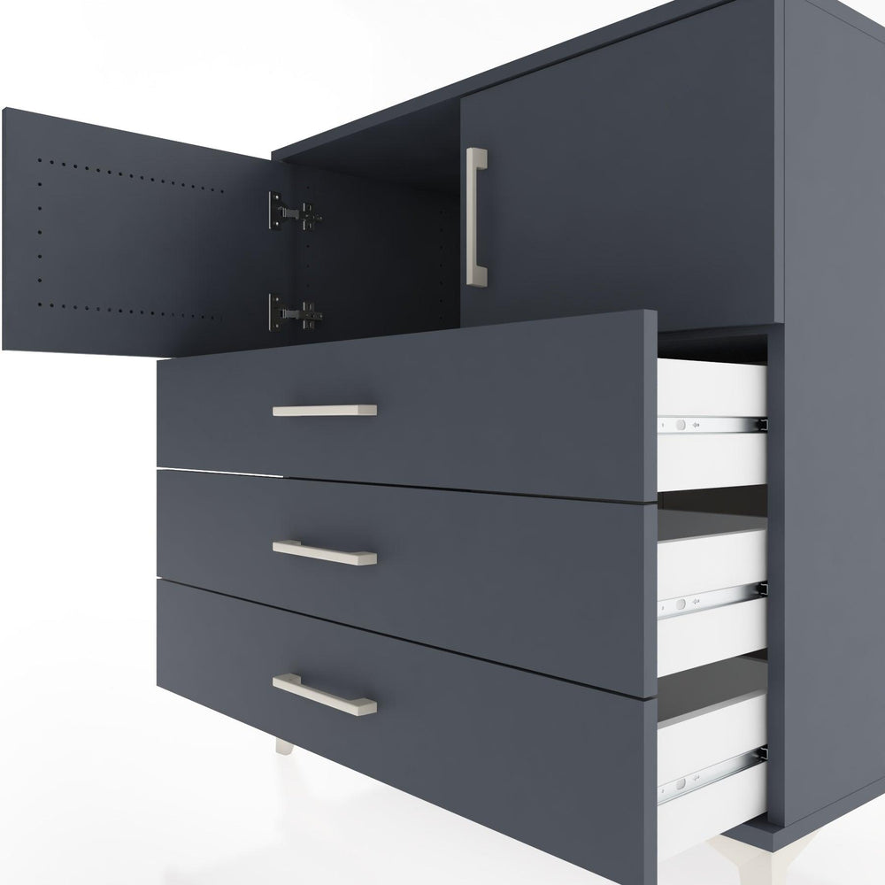 Woodntry Modular Dresser Anthracite 88x44x84 cm with Cover and Drawer KC98-2