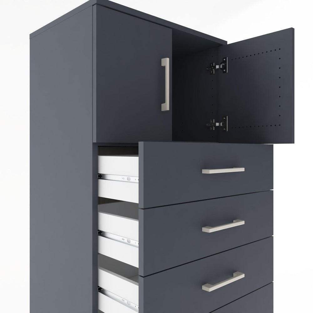 Woodntry Modular Cabinet Anthracite 60x44x170 cm with Doors and Drawers KC10-2