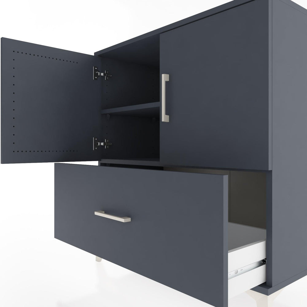 Woodntry Modular Dresser Anthracite 88x44x84 cm with Cover and Drawer KC47-2