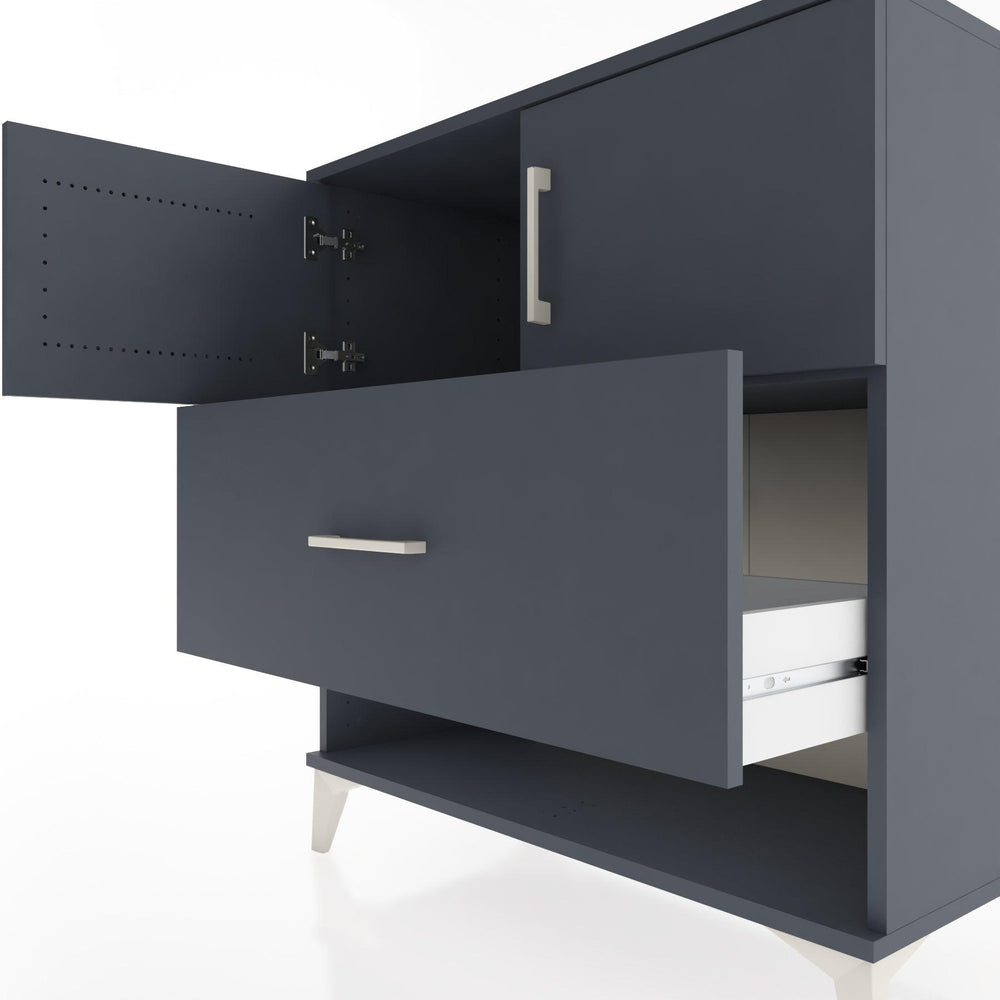 Woodntry Modüler Şifonyer Antrasit 88x44x84 cm Fonksiyonel F120-2