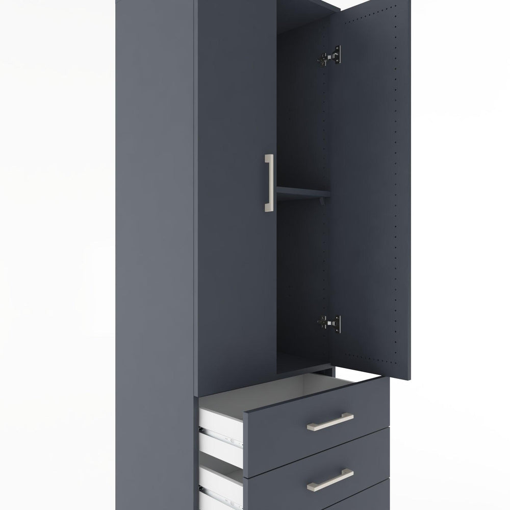Woodntry Modular Cabinet Anthracite 60x44x170 cm with Doors and Drawers KC6-2