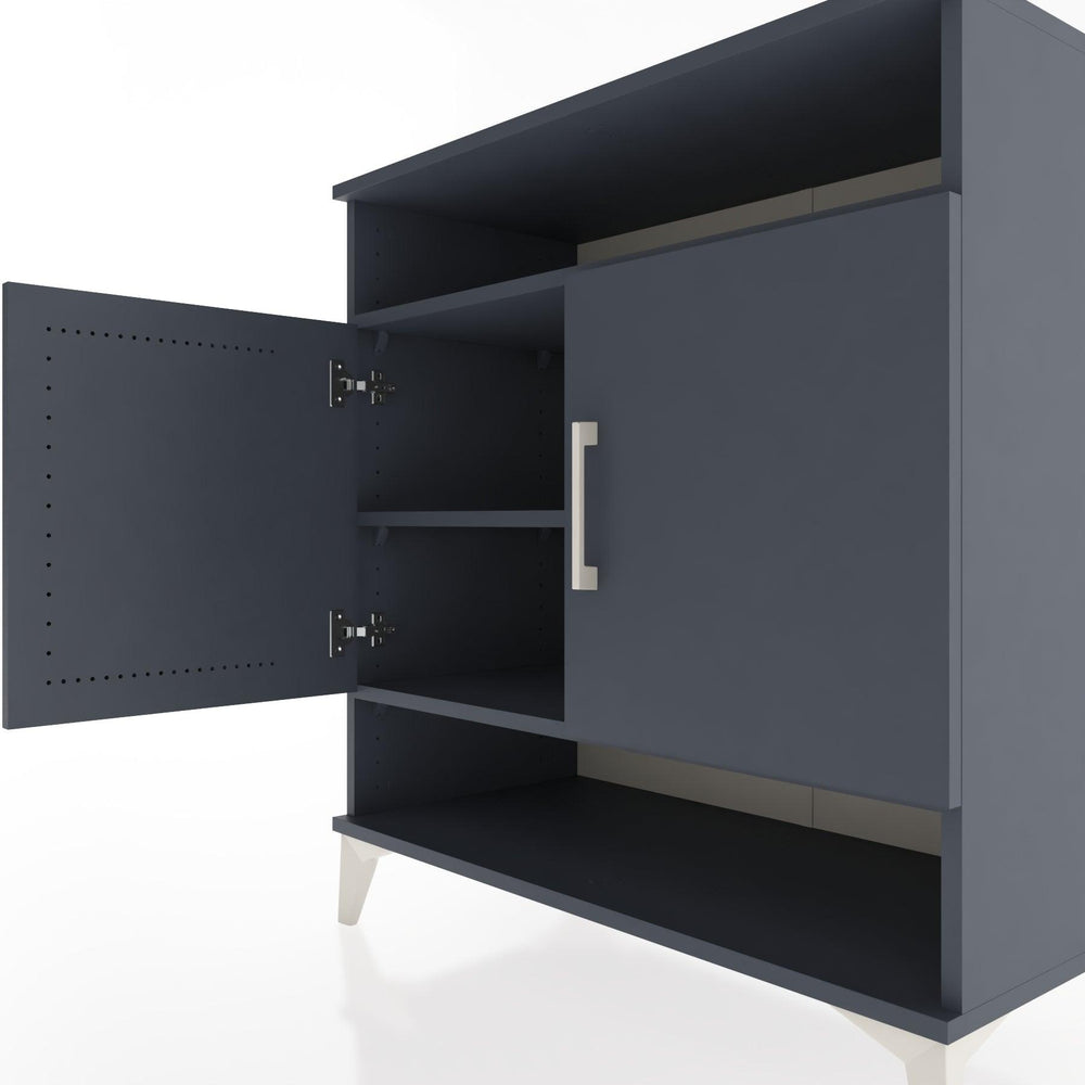 Woodntry Modüler Şifonyer Antrasit 88x44x84 cm Kapaklı ve Raflı KR68-2