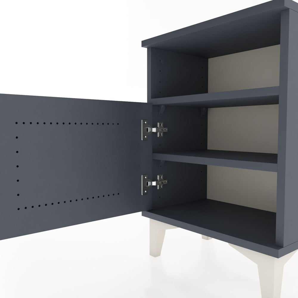 Woodntry Modüler Komodin Raf ve Tek Kapaklı 44x30x52 cm Antrasit - Woodntry