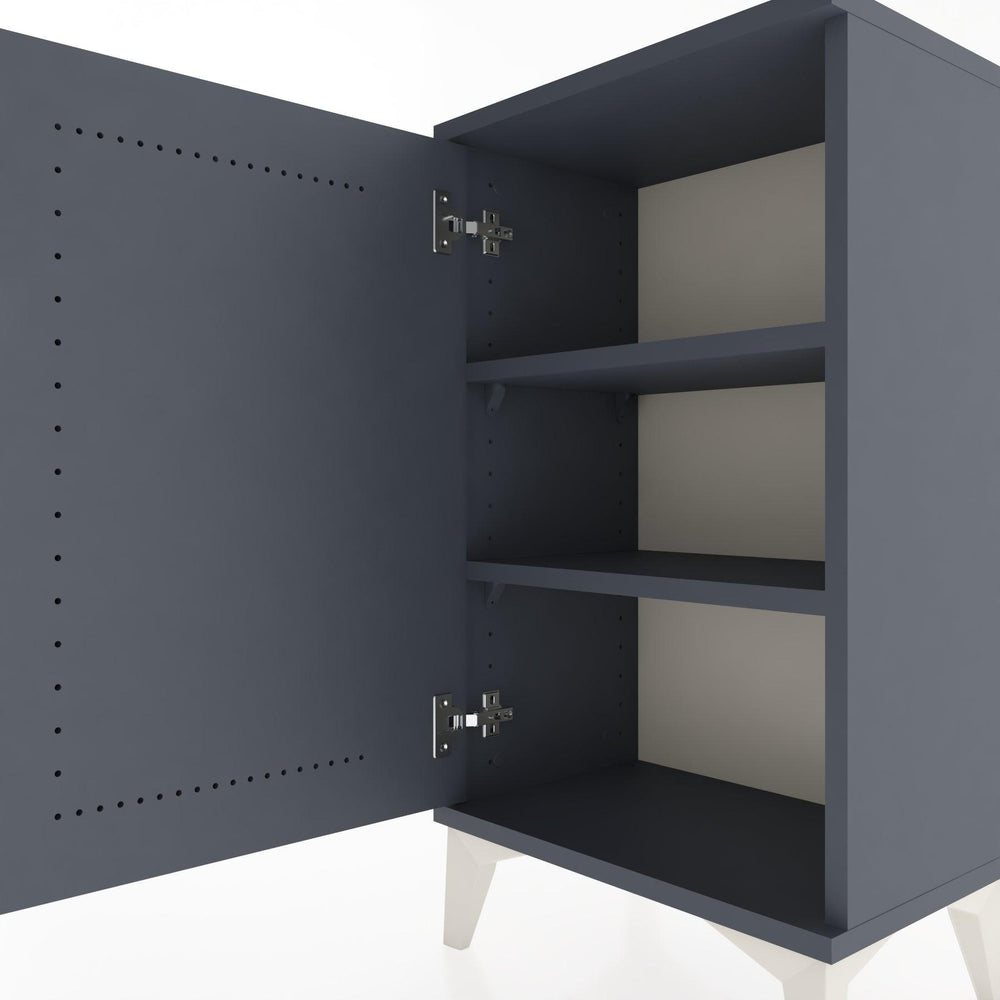 Woodntry Modüler Komodin Tek Kapaklı 44x30x68 cm Antrasit - Woodntry