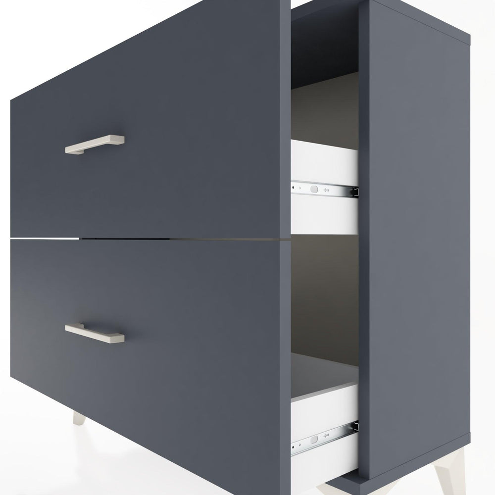 Woodntry Modüler Şifonyer İki Çekmeceli V4 88x30x68 cm Antrasit - Woodntry