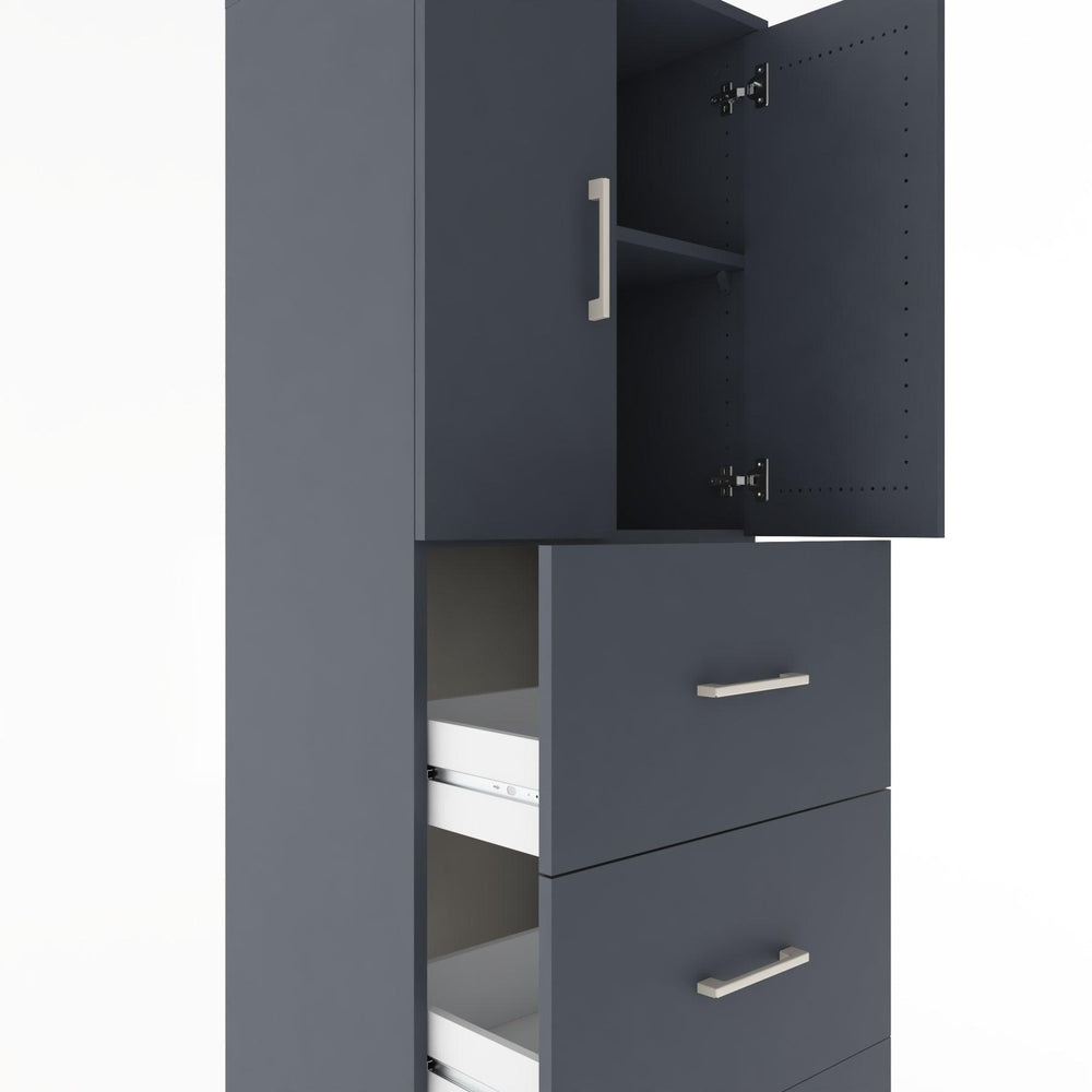 Woodntry Modular Cabinet Anthracite 60x44x170 cm with Doors and Drawers KC24-2