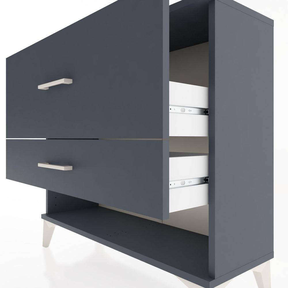 Woodntry Modüler Şifonyer İki Çekmeceli V5 88x30x68 cm Antrasit - Woodntry