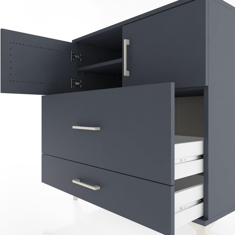 Woodntry Modular Dresser Anthracite 88x44x84 cm with Cover and Drawer KC113-2